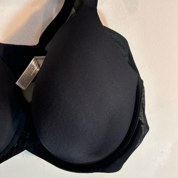 WACOAL Sz 40D Bra Padded Underwire Sheer Criss Cross Panels Adjustable Straps - Picture 3 of 8